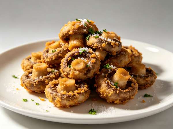 Breaded Fried Button Mushrooms