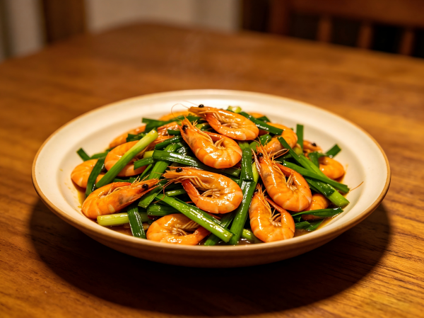 Stir-Fried Shrimp with Chinese Chives